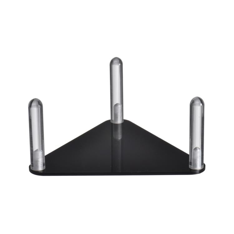 Easy-Assembly Triangular Acrylic Ball Rack, Color: Black