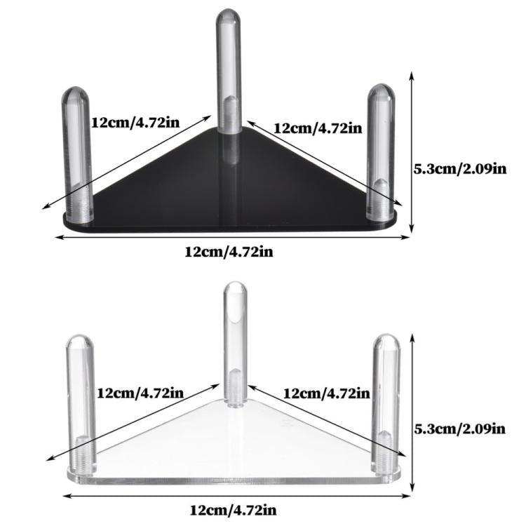 Easy-Assembly Triangular Acrylic Ball Rack, Color: Transparent
