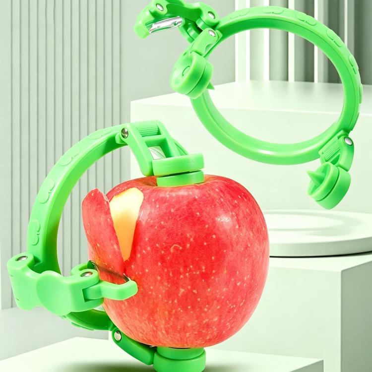 Hand-Cranked Peeler For Apples & Pears Portable Fast Fruit Peeling Knife - Green