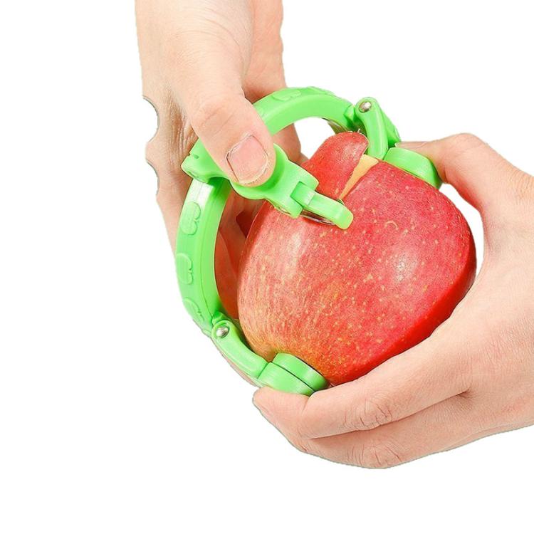 Hand-Cranked Peeler For Apples & Pears Portable Fast Fruit Peeling Knife - Green