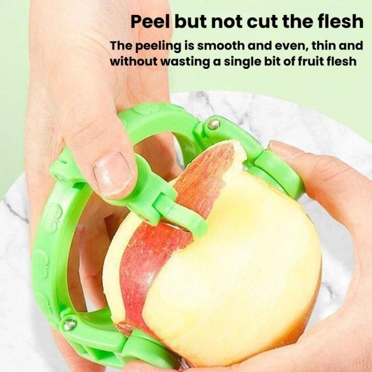 Hand-Cranked Peeler For Apples & Pears Portable Fast Fruit Peeling Knife - Green