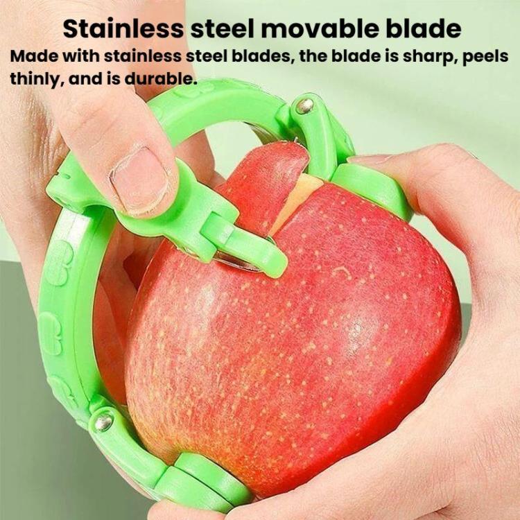 Hand-Cranked Peeler For Apples & Pears Portable Fast Fruit Peeling Knife - Green