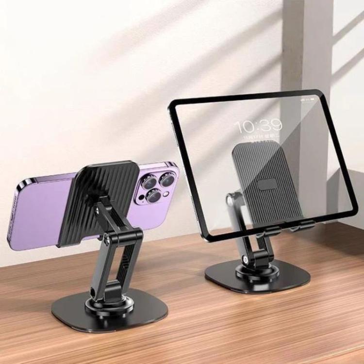 K69 2pcs 360-Degree Rotating Aluminum Alloy Phone Stand Desktop Tablet Folding Stand