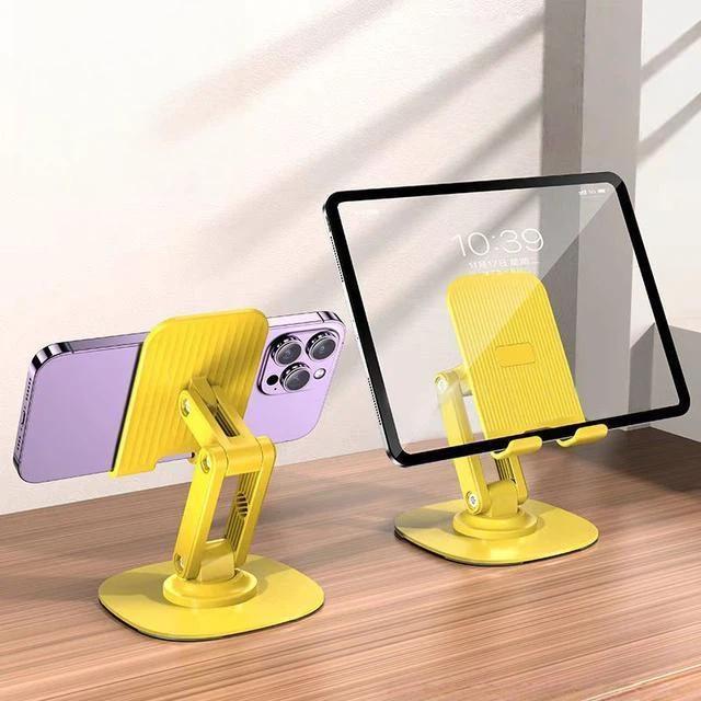 K69 2pcs 360-Degree Rotating Aluminum Alloy Phone Stand Desktop Tablet Folding Stand