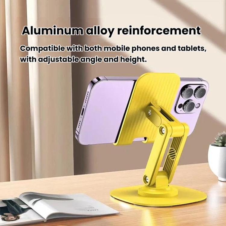 K69 2pcs 360-Degree Rotating Aluminum Alloy Phone Stand Desktop Tablet Folding Stand