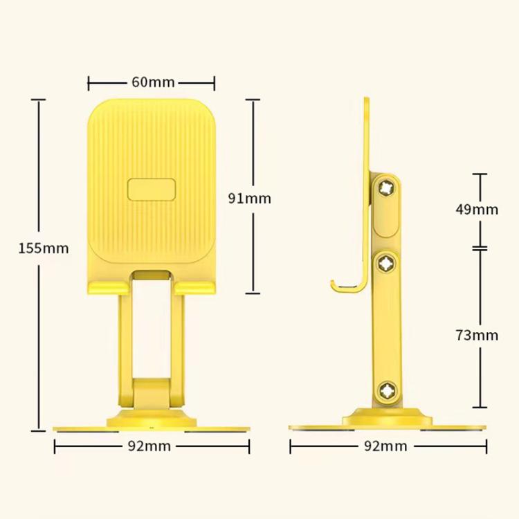 K69 2pcs 360-Degree Rotating Aluminum Alloy Phone Stand Desktop Tablet Folding Stand