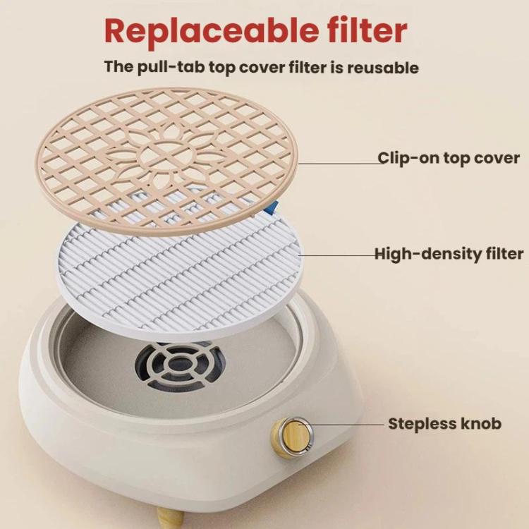 BLUEQUE Turbo Brushless Nail Dust Collector Low Noise High Power Nail Removal Vacuum US Plug