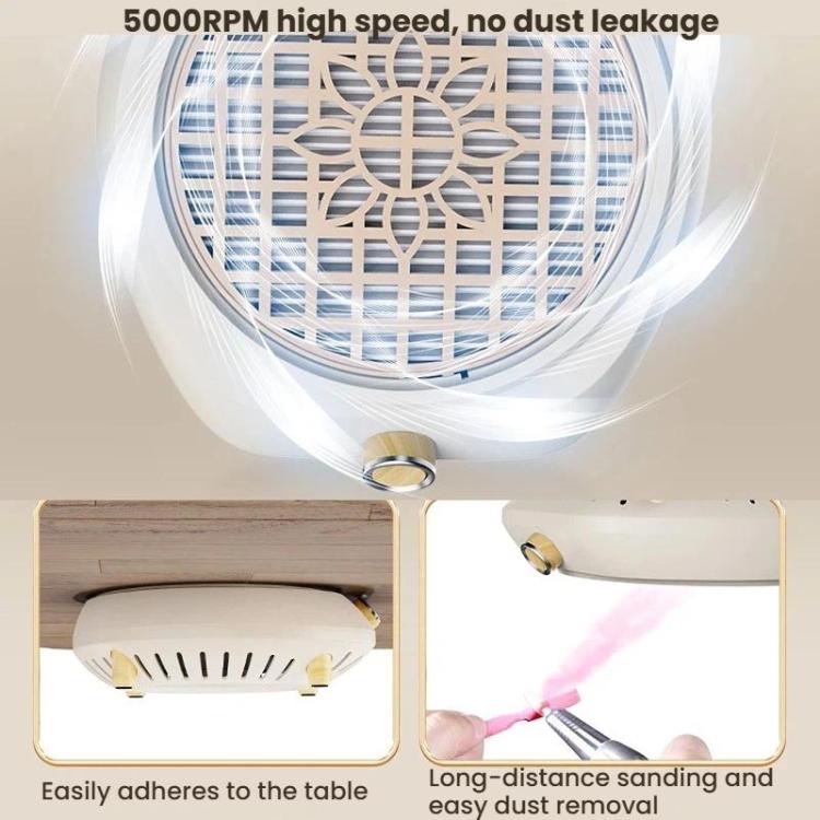 BLUEQUE Turbo Brushless Nail Dust Collector Low Noise High Power Nail Removal Vacuum EU Plug