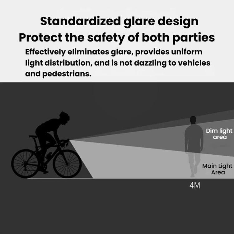SMILING SHARK QX-D404 Portable High-Brightness Bike Light 4-Mode Outdoor Night Riding Light
