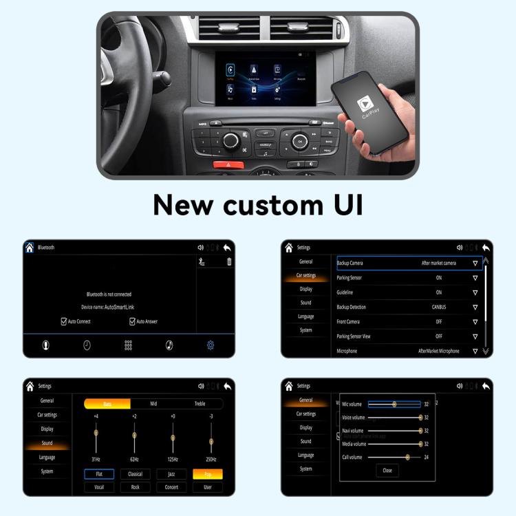 JOYEAUTO WZPG-1 CarPlay Decoder Car Module For Citroen C3 / C4L / C4 / C5 2014-2016