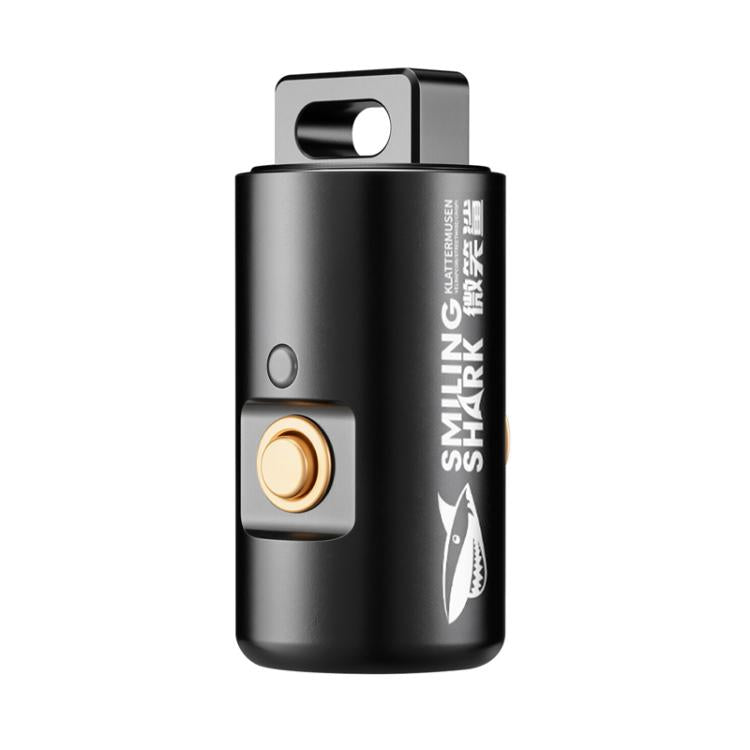 SMILING SHARK MINI03-S Outdoor Mini Flashlight Magnetic Charging Keychain Light - Black
