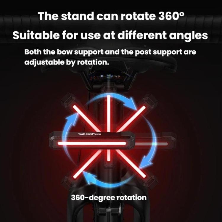 SMILING SHARK CW-D386B Smart Version Outdoor Bike Colorful Taillight Night Warning Light For Mountain & Road Bikes