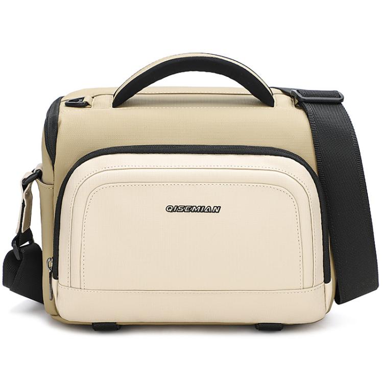 QISEMIAN Crossbody Camera Bag Water-Resistant Sling Messenger Bag With Tripod Mount & Luggage Strap