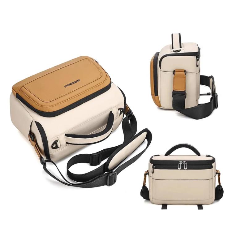 QISEMIAN Crossbody Camera Bag Water-Resistant Sling Messenger Bag With Tripod Mount & Luggage Strap