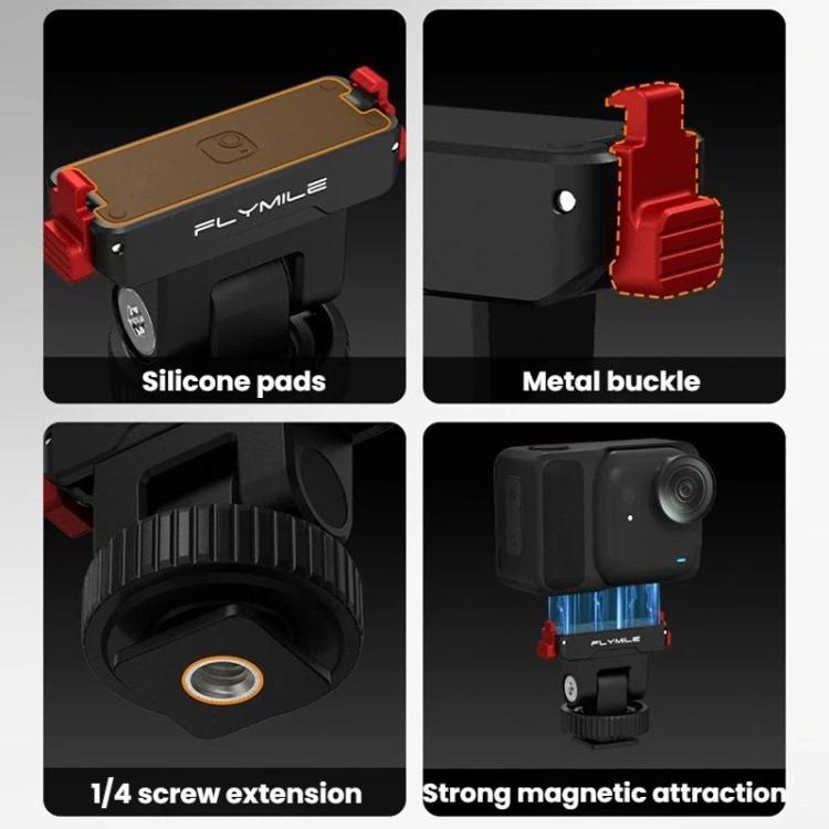 For Insta360 Go Ultra Flymile Magnetic Gimbal Quick Release Extension Base - Black
