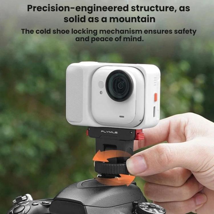 For Insta360 Go Ultra Flymile Magnetic Gimbal Quick Release Extension Base - Black