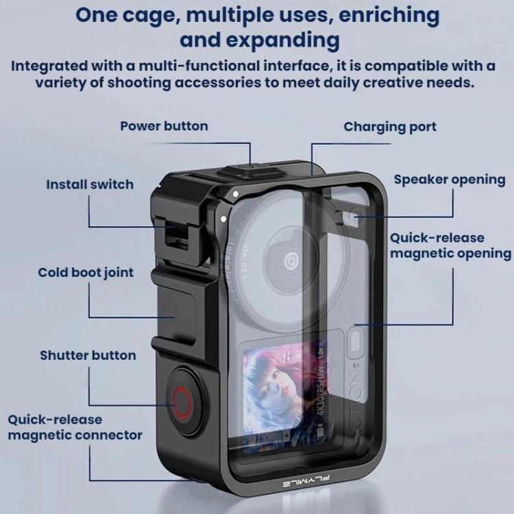 For DJI Osmo Action 6 Flymile Sports Camera Expansion Protective Case - AC6028