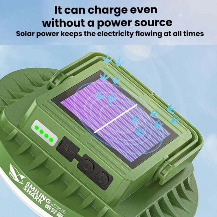 SMILING SHARK LY-8336-S Solar-Powered Camping Light Portable Outdoor Lighting Lamp, Spec: Large
