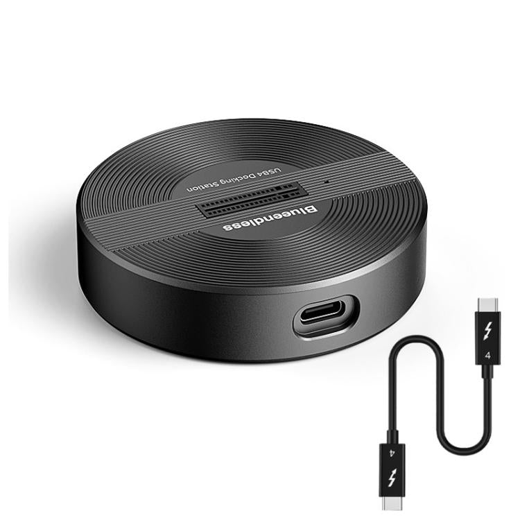 Blueendless SD04P 40Gbps Hard Drive Dock USB 4.0 Enclosure M.2 NVMe SSD Computers External Reader - Dark Gray