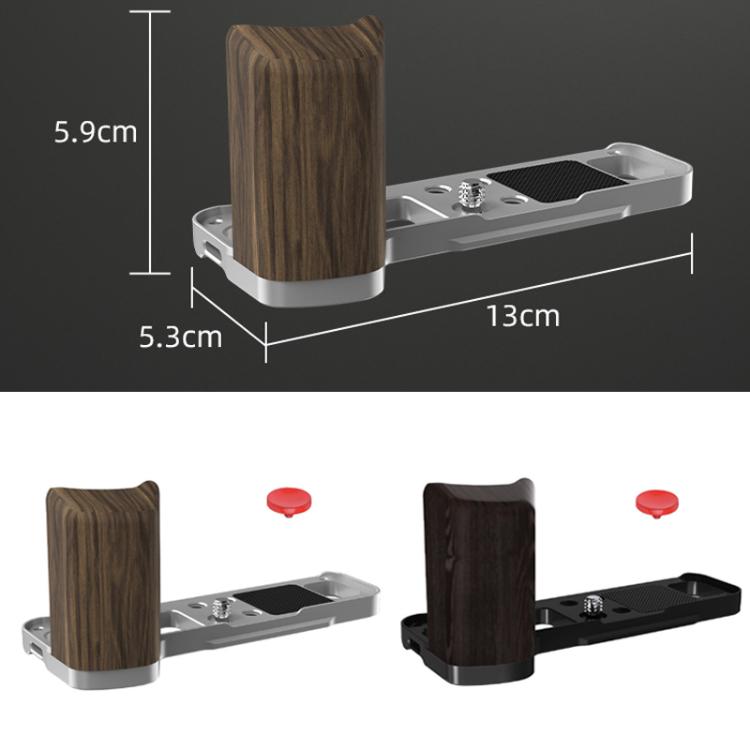 For Fujifilm X100VI Flymile Camera L-Shaped Handgrip With Cold Shoe Thumb Rest Bracket, Color: Black Ebony