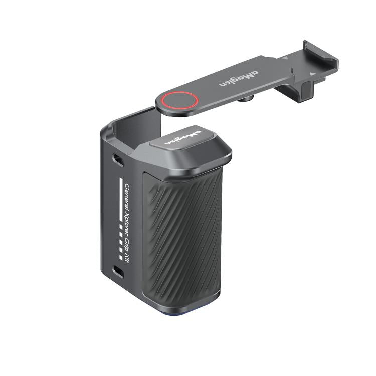 aMagisn Street Photography Handle Grip for DJI Action 5 Pro/Action 4/Action 3, Compatible with Original Camera Cage, Spec: Metal Gray