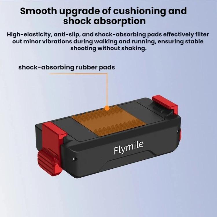 For DJI Osmo Action 3 / 4 / 5 Pro Flymile Magnetic Quick-Release Expansion Adapter Base - Black