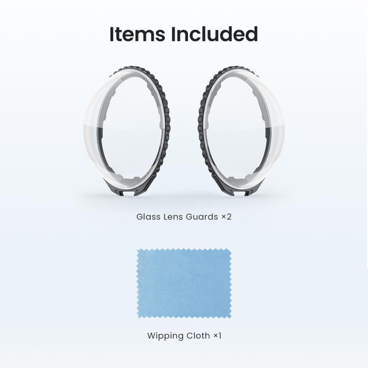 For Insta360 X4 Air AMagisn Standard Lens Guards Snap-On Protective Glass Lens Protector Replacement Accessory - Clear