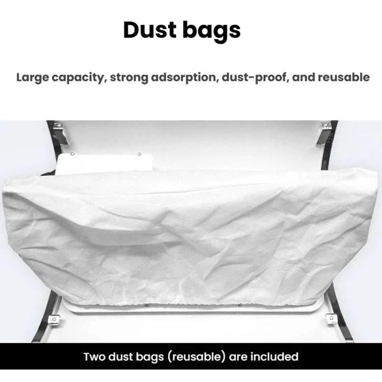 BLUEQUE BQ-858-5 Desktop Nail Dust Collector With Hand Rest Filter Mesh Triple-Fan Nail Dust Collector EU Plug