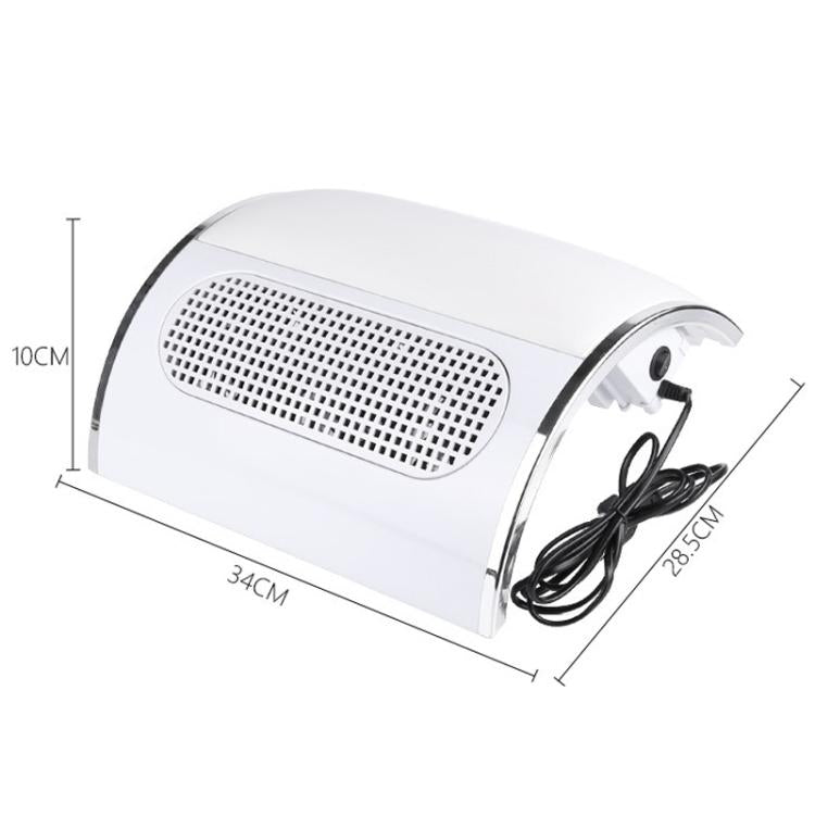 BLUEQUE BQ-858-5 Desktop Nail Dust Collector With Hand Rest Filter Mesh Triple-Fan Nail Dust Collector US Plug