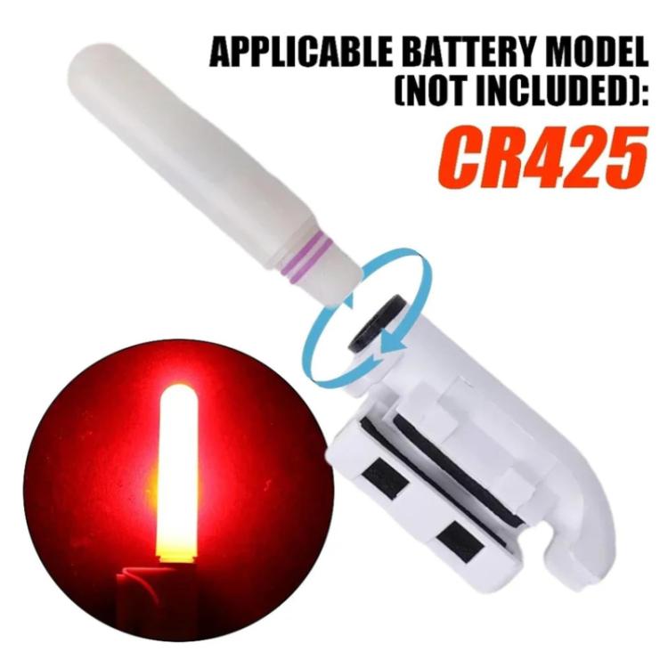 20pcs Slanted-bottom Night Fishing Electronic Rod Tip Light Waterproof Fishing Tackle, Color: Round-headed Green Light