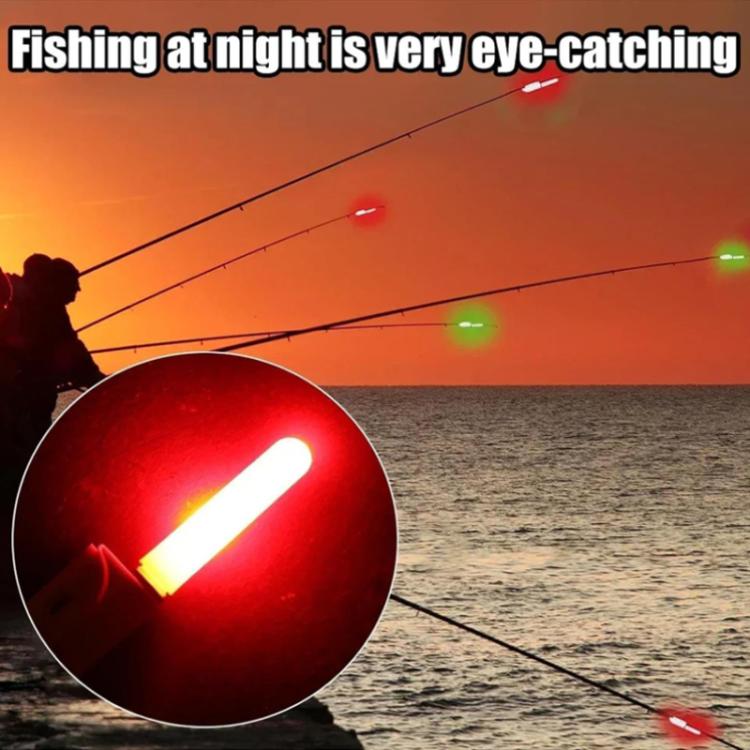 20pcs Slanted-bottom Night Fishing Electronic Rod Tip Light Waterproof Fishing Tackle, Color: Bite-activated Flashing Light