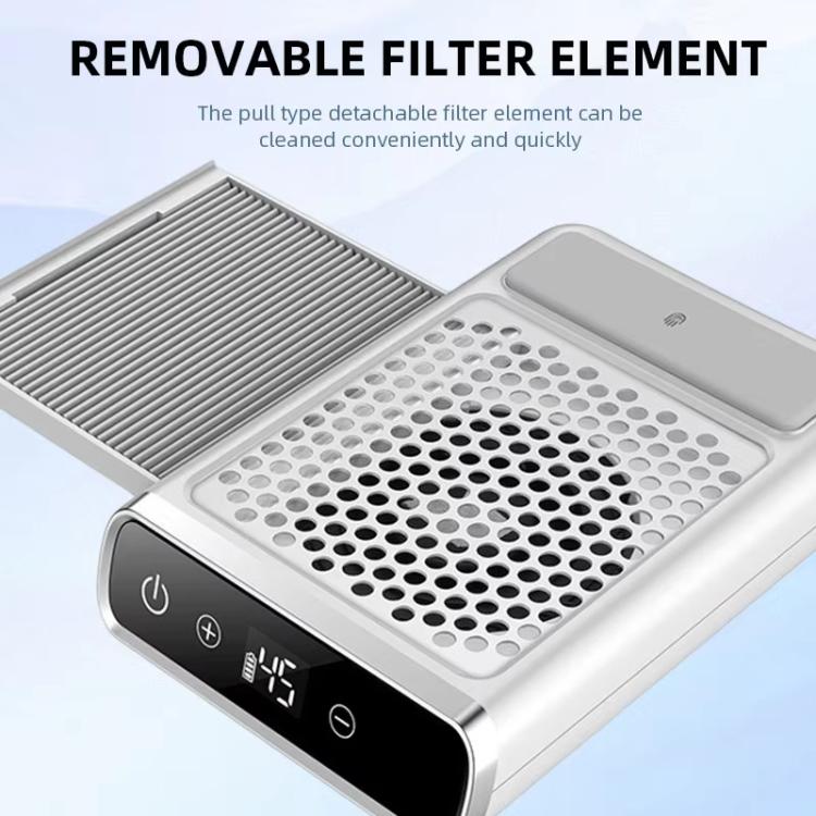 BLUEQUE 80W High Power Rechargeable Low-Noise Nail Dust Collector EU Plug