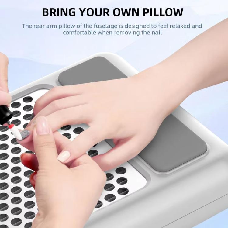 BLUEQUE 80W High Power Rechargeable Low-Noise Nail Dust Collector US Plug