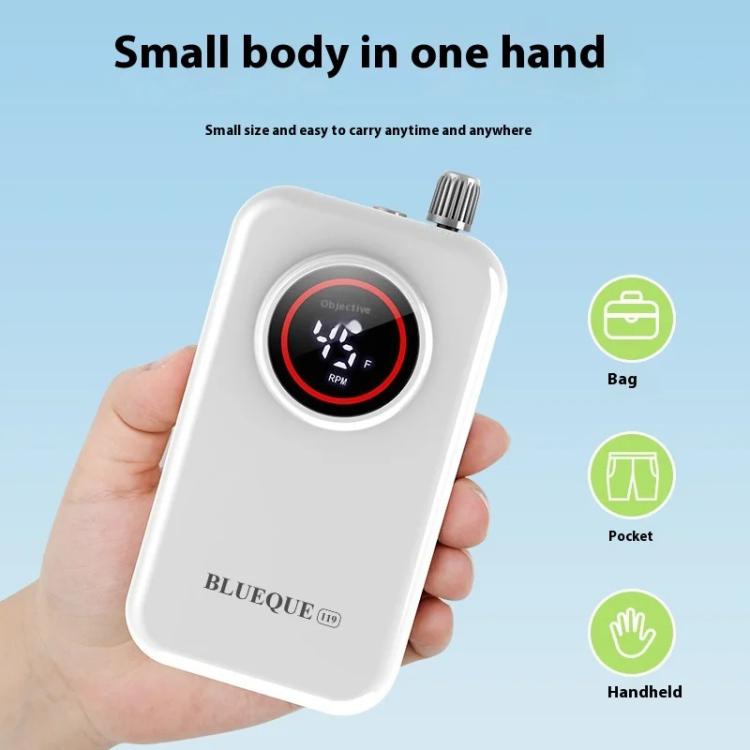BLUEQUE Low Noise Rechargeable Nail Grinder Portable Display Electric Nail Remover Grinder - White