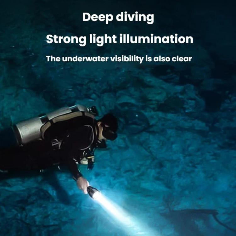 SMILING SHARK SD-Q20A High-Intensity Diving Flashlight Amphibious Magnetic Control Diving Light