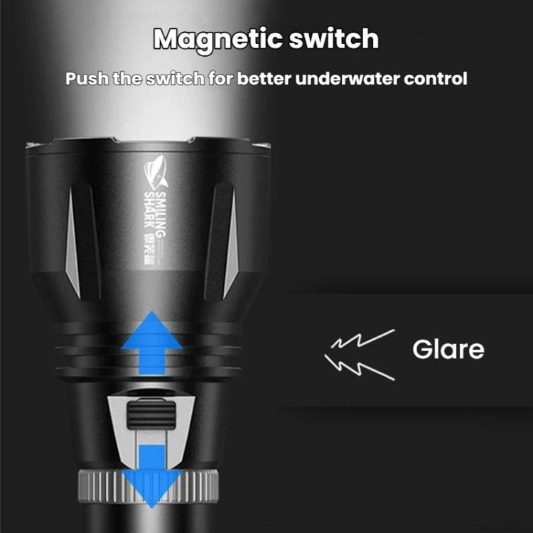 SMILING SHARK SD-Q20A High-Intensity Diving Flashlight Amphibious Magnetic Control Diving Light