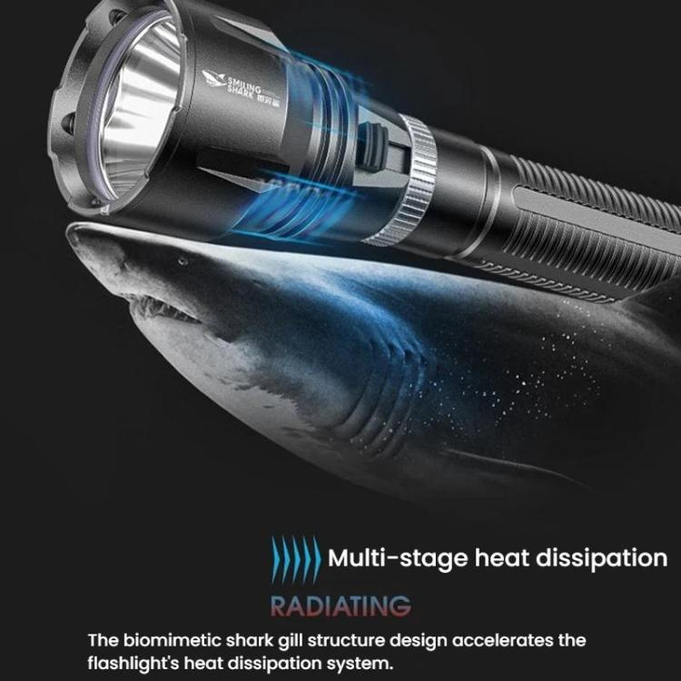 SMILING SHARK SD-Q20A High-Intensity Diving Flashlight Amphibious Magnetic Control Diving Light