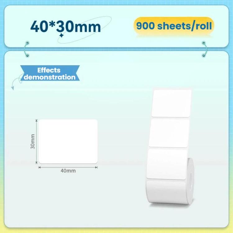 For NIIMBOT K3/K3W Thermal Label Paper, Size: T40x30mm-900pcs