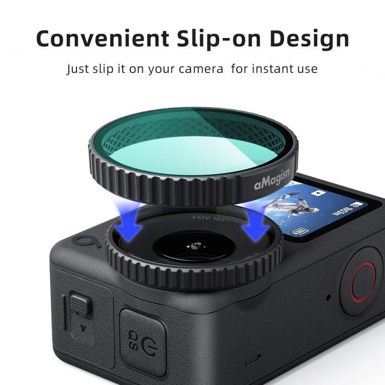 For DJI Osmo Action 6 Camera aMagisn Quick Release Filter Protective Lens Cover CPL-ND8+ND16+ND32