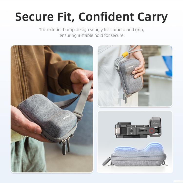 aMagisn Universal Case Bag For Action Camera Street Photography Grip Kit With Shoulder Strap - Gray