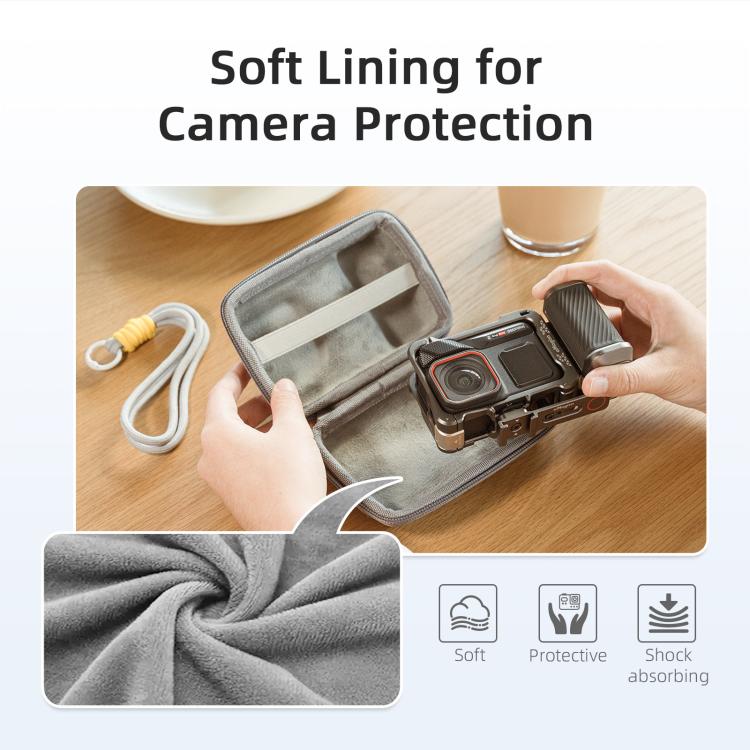 aMagisn Universal Case Bag For Action Camera Street Photography Grip Kit With Shoulder Strap - Gray