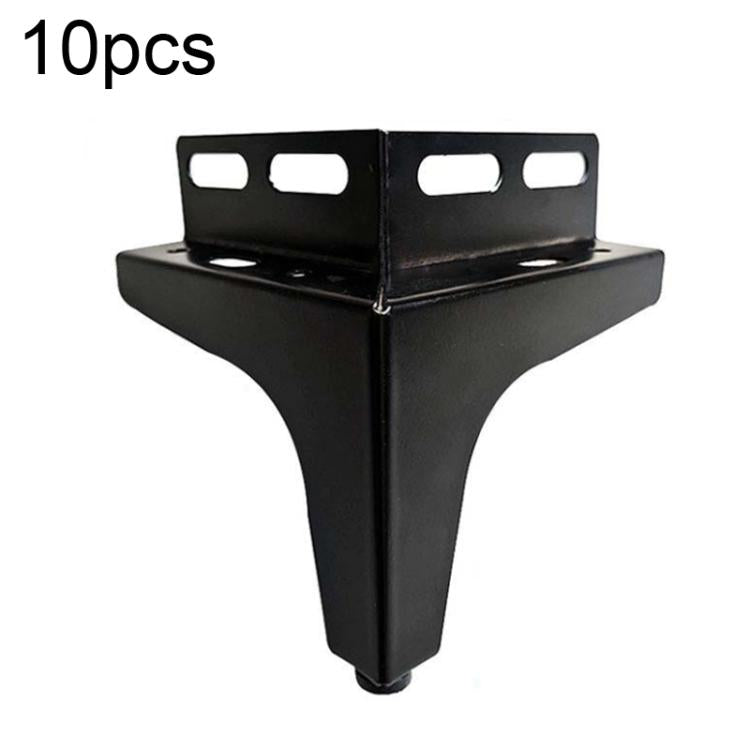 10pcs Furniture Support Legs With Self-tapping Screws Three-pronged Corner Brackets, Specification: 10cm