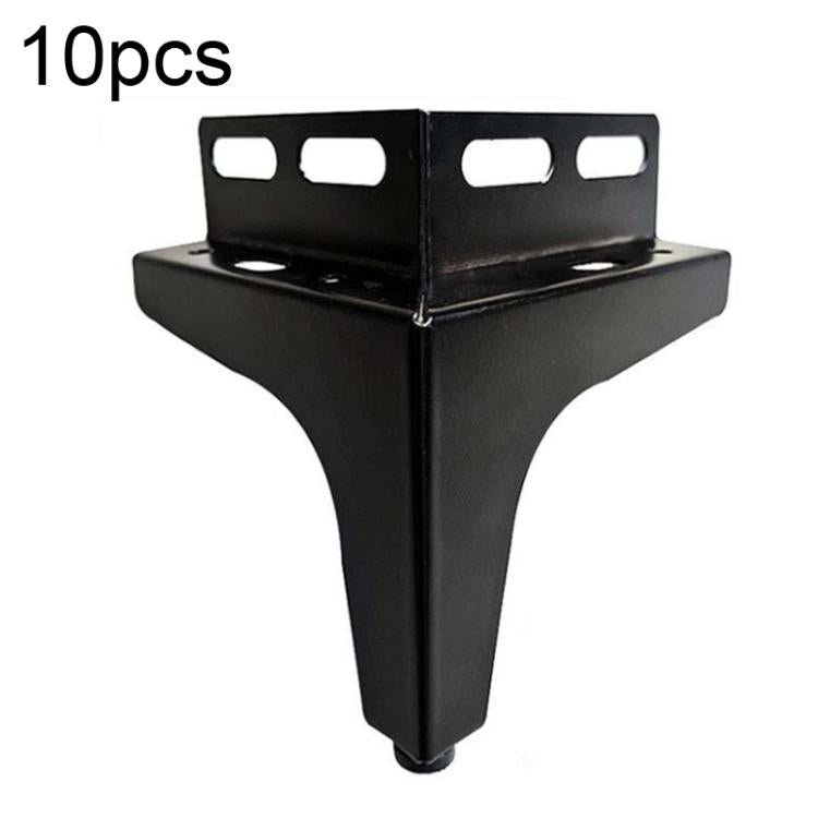 10pcs Furniture Support Legs With Self-tapping Screws Three-pronged Corner Brackets, Specification: 13cm