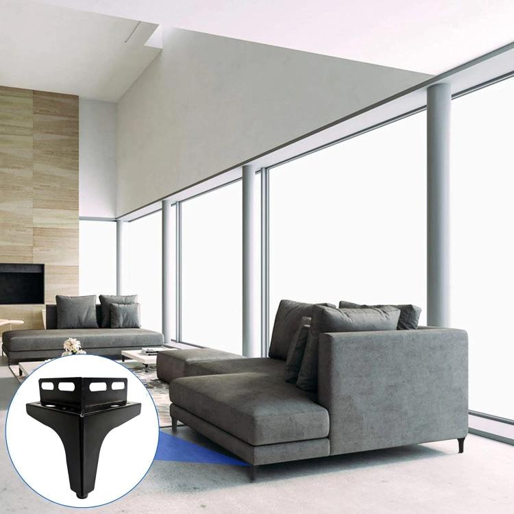 10pcs Furniture Support Legs With Self-tapping Screws Three-pronged Corner Brackets, Specification: 13cm