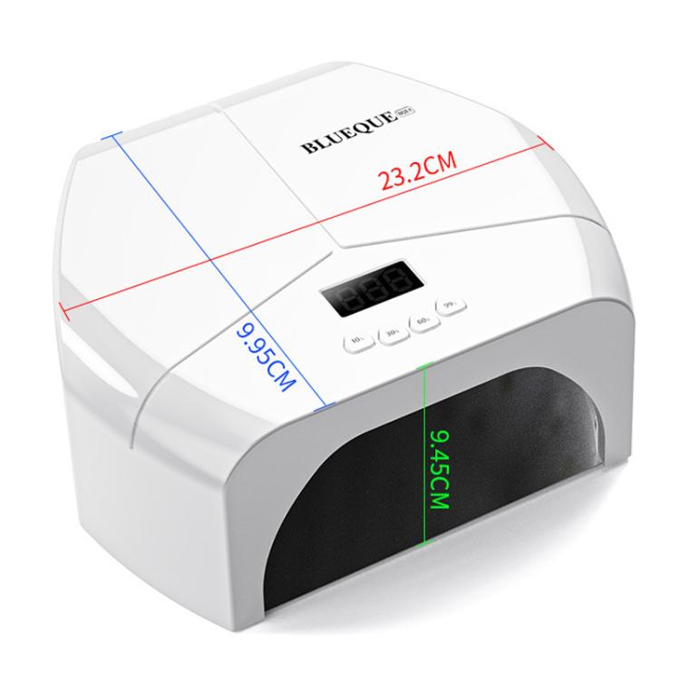 BLUEQUE L8 High Power Dual-LED Nail Lamp Nail Polish Gel Curing Light Therapy Machine, Spec: 72 Beads EU Plug