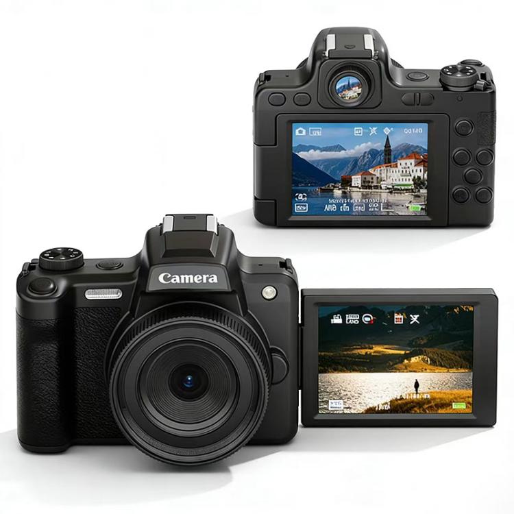 HD Retro Digital Camcorder Camera Portable Micro DSLR Camera, Model: DC101 + Microphone