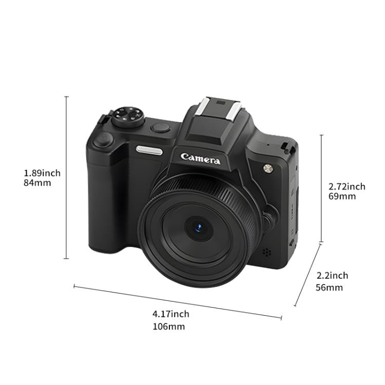 HD Retro Digital Camcorder Camera Portable Micro DSLR Camera, Model: DC101 + Microphone