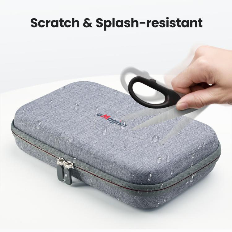 For DJI Osmo Action 6 aMagisn Medium Hard Shell Carrying Case with Removable Foam Insert - Gray
