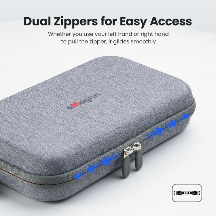 For DJI Osmo Action 6 aMagisn Medium Hard Shell Carrying Case with Removable Foam Insert - Gray
