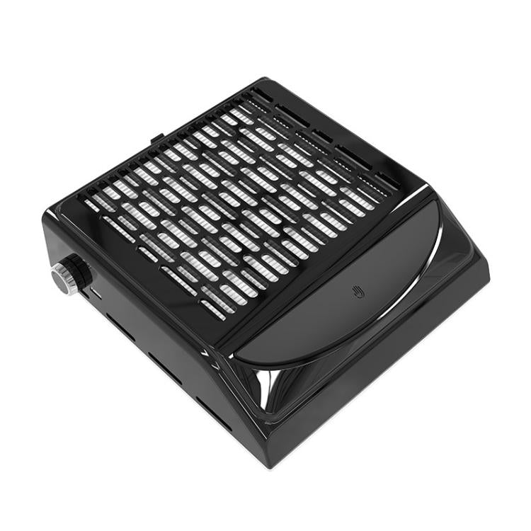 BLUEQUE BQ-858-10 Nail Dust Collector With Filter 100W High-Power Nail Dust Collector, Spec: EU Plug  - Glossy Black